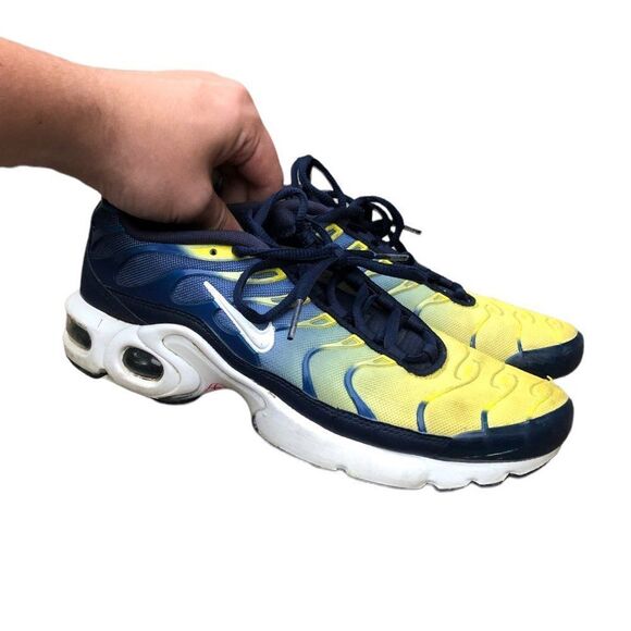 2017 Nike Air Max 97 Plus Tuned 1 Blue/Yellow Size 6.5 - Picture 1 of 16